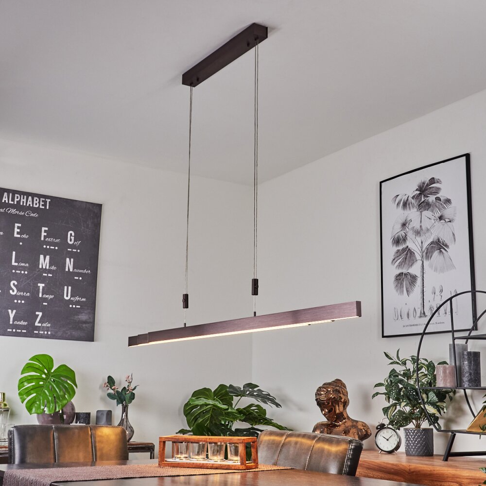 Airolo Hanglamp LED Bruin, 3-lichts