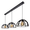 Lucide DIKRA Hanglamp Zwart, 3-lichts