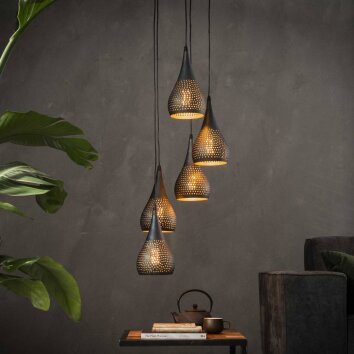 EGMOND Hanger Bruin, Zwart, 5-lichts