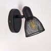 Malawi Muurlamp Zwart, 1-licht