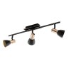 Eglo BARNHAM Plafond spot Koperkleurig, Zwart, 3-lichts