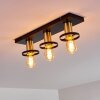 Alvesta Plafondlamp Goud, Messing, Zwart, 3-lichts