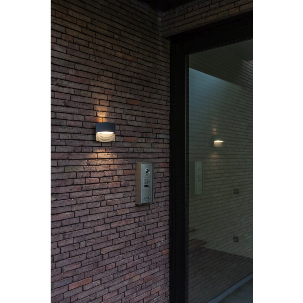 Lutec Lotus Buiten muurverlichting LED Antraciet, 1-licht main product photo