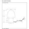 Lucide BECKY Tafellamp Grijs, 1-licht