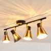 Vantaa Plafondlamp Zwart-Goud, 4-lichts