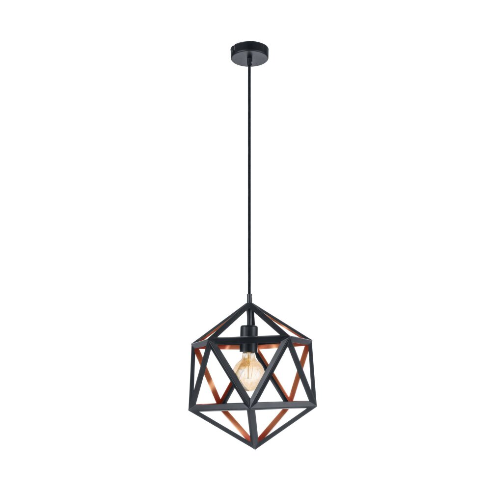 Eglo EMBLETON 1 Hanger Koperkleurig, Zwart, 1-licht main product photo