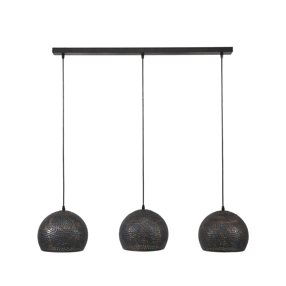 Wildervanksterdallen Hanglamp Bruin, Zwart, 3-lichts