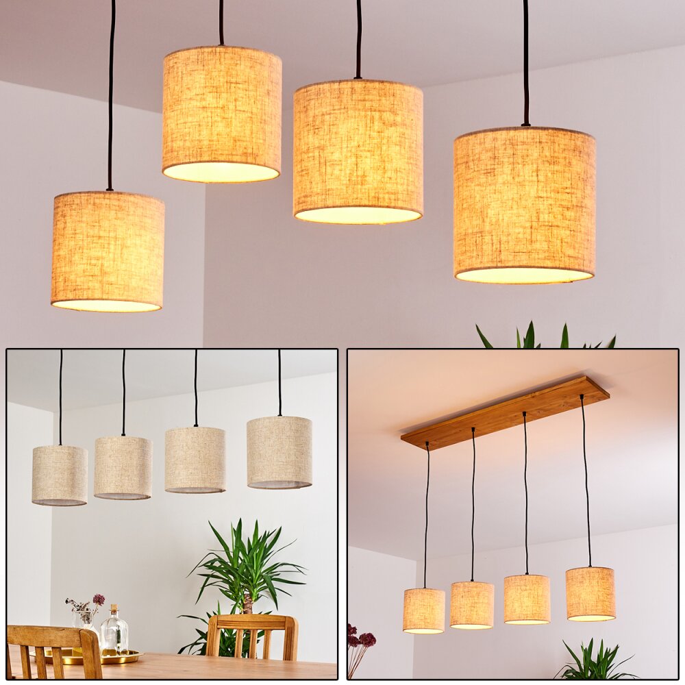 Shiburg Hanglamp Hout licht, 4-lichts main product photo