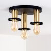 Alvesta Plafondlamp Goud, Messing, Zwart, 3-lichts