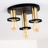Alvesta Plafondlamp Goud, Messing, Zwart, 3-lichts