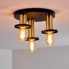 Alvesta Plafondlamp Goud, Messing, Zwart, 3-lichts