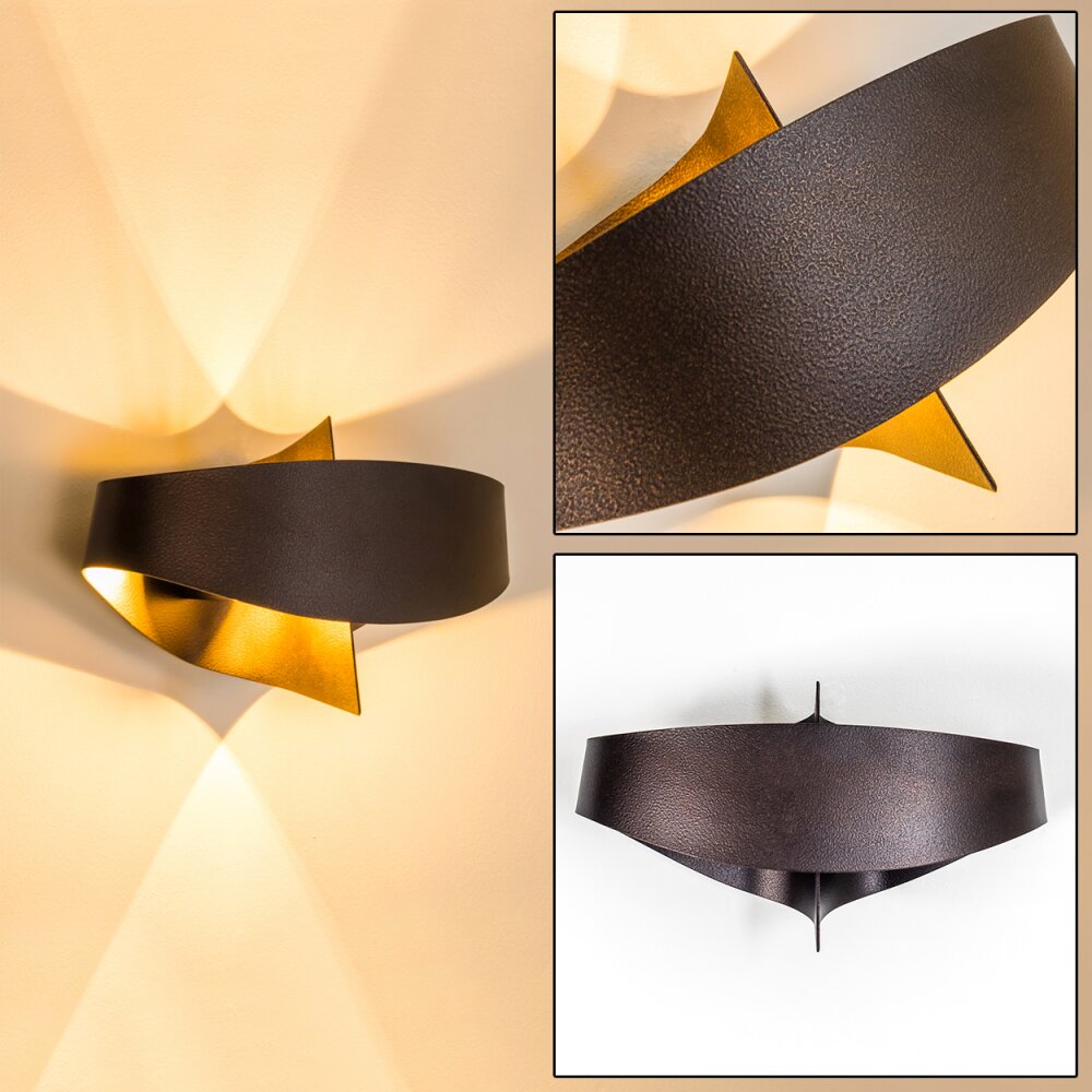 Padua Muurlamp LED Bruin, 2-lichts main product photo