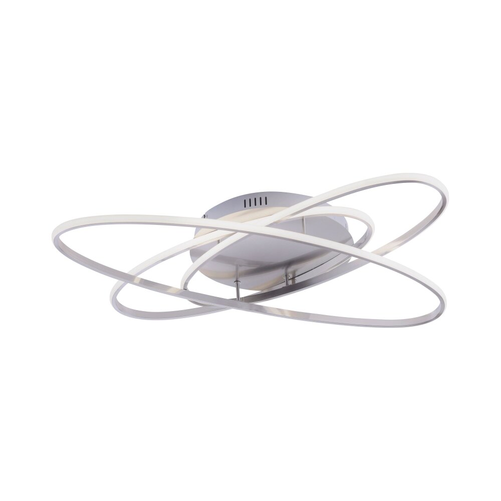 Leuchten Direkt MALIK Plafondlamp LED roestvrij staal, 1-licht, Afstandsbediening main product photo