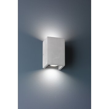 Trio CUBE Muurlamp Grijs, 2-lichts