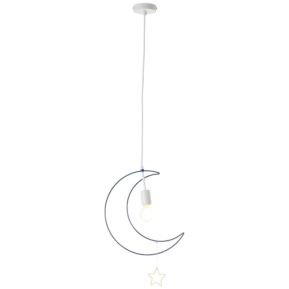 Brilliant Ezra Hanglamp Blauw, Wit, 1-licht main product photo