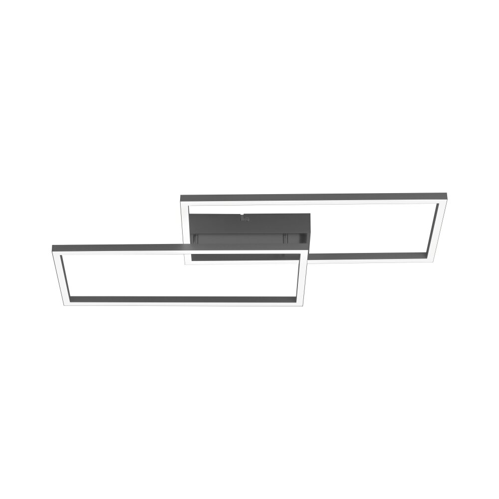 Leuchten-Direkt IVEN Plafondlamp LED Zwart, 2-lichts, Afstandsbediening main product photo