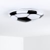 Sakka Plafondlamp LED Zwart, Wit, 1-licht