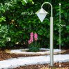 Kasan Buiten staande lamp roestvrij staal, Wit, 1-licht