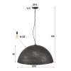 Wildervanksterdallen Hanglamp Bruin, Zwart, 3-lichts