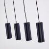 Zuoz Hanglamp Zwart, 4-lichts