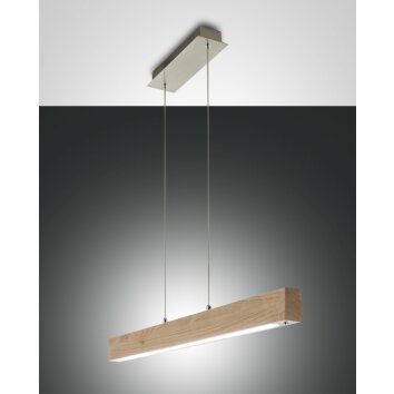 Fabas Luce Badia Hanglamp LED Hout licht, 1-licht Fabas Luce Badia Hanglamp LED Hout licht, 1-licht