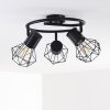 Bardhaman Plafondlamp Zwart, 3-lichts