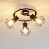 Bardhaman Plafondlamp Zwart, 3-lichts