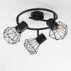 Bardhaman Plafondlamp Zwart, 3-lichts