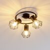 Bardhaman Plafondlamp Zwart, 3-lichts