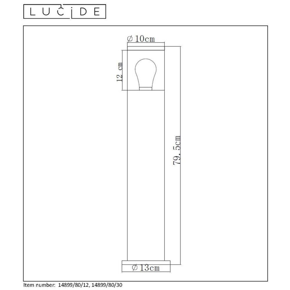 Lucide FEDOR Padverlichting Chroom, 1-licht