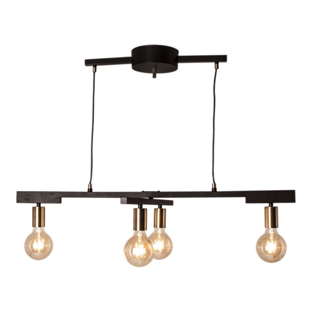By Rydens Zeona Hanger Messing, Zwart, 4-lichts main product photo