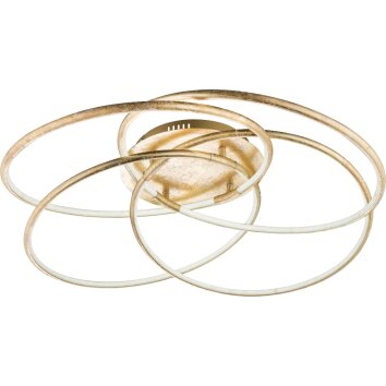 Globo BARNA Plafondlamp LED Goud, 1-licht, Afstandsbediening