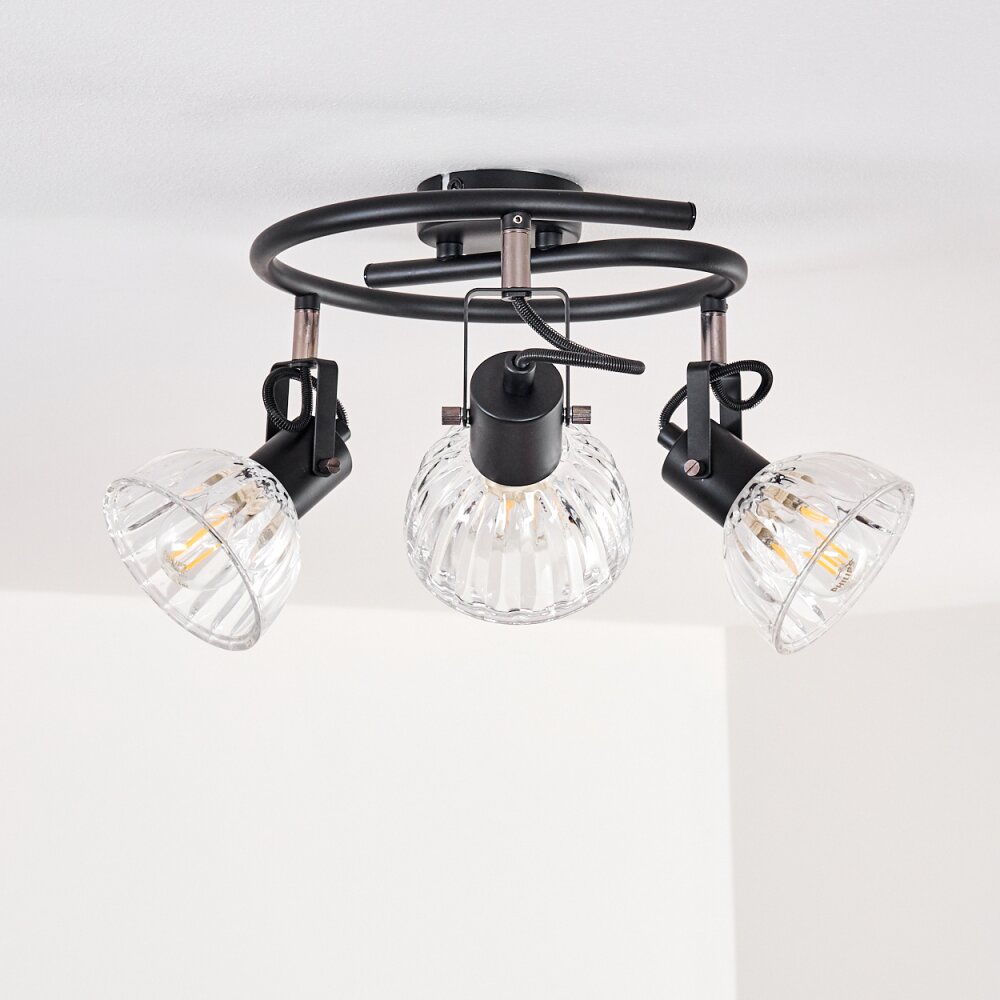 Bohemia Plafondlamp Zwart, 3-lichts
