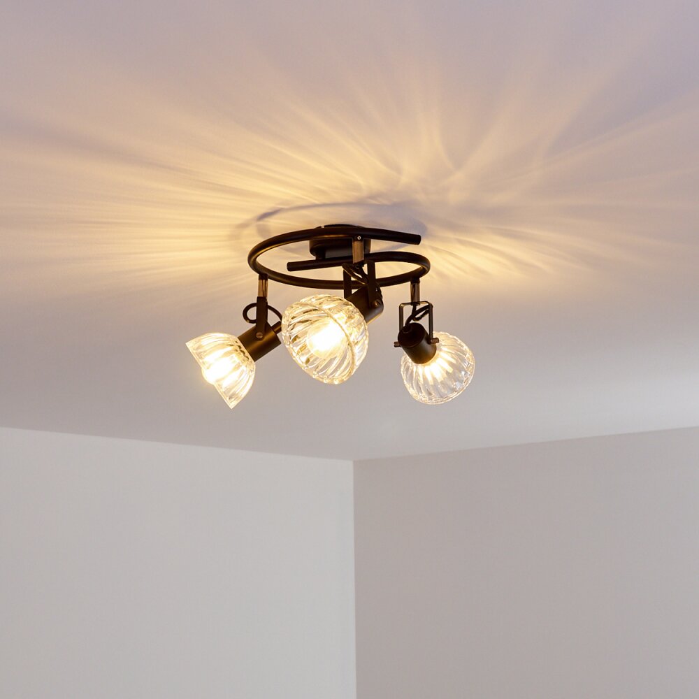 Bohemia Plafondlamp Zwart, 3-lichts