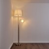 Gunstock Staande lamp Nikkel glanzend, 2-lichts