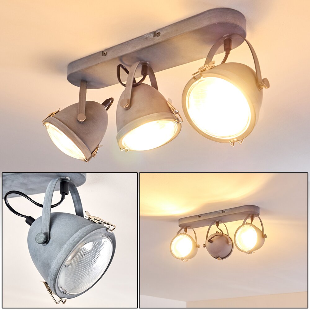 Butikon Plafondlamp Grijs, 3-lichts main product photo