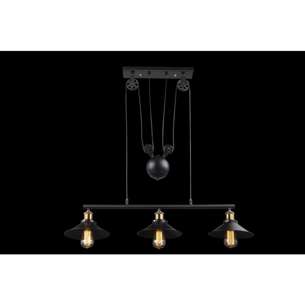 Globo LENIUS Hanglamp Zwart, 3-lichts main product photo
