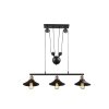 Globo LENIUS Hanglamp Zwart, 3-lichts