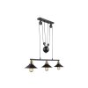 Globo LENIUS Hanglamp Zwart, 3-lichts