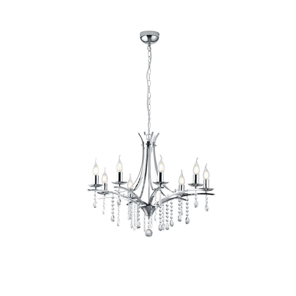 Trio LUCERNA Kroon Chroom, 8-lichts main product photo