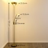 Rom Uplighter LED Oud messing, 2-lichts