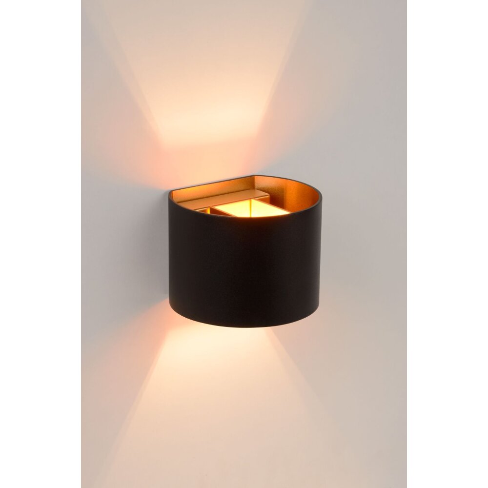 Lucide XIO Muurlamp Zwart, 1-licht main product photo