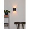 Lucide XIO Muurlamp Zwart, 1-licht