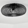 Ovari Plafondlamp Zwart, 1-licht