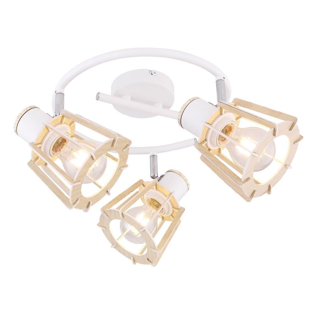 Globo BLAHA Spotlamp Bruin, Wit, 3-lichts main product photo