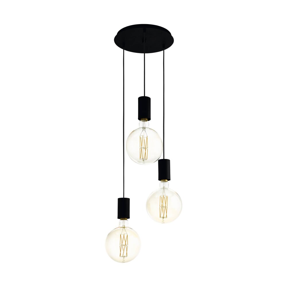 Eglo POZUETA Hanger Zwart, 3-lichts main product photo