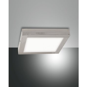 Fabas Luce Egon Plafondlamp LED Nikkel mat, 1-licht Fabas Luce Egon Plafondlamp LED Nikkel mat, 1-licht