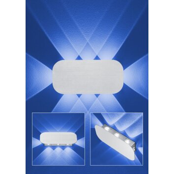 B-Leuchten PRINCE Buiten muurverlichting LED Aluminium, 8-lichts B-Leuchten PRINCE Buiten muurverlichting LED Aluminium, 8-lichts