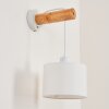 Geelong Muurlamp Hout licht, Wit, 1-licht Geelong Muurlamp Hout licht, Wit, 1-licht