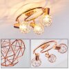 Palmira Plafondlamp Koperkleurig, 3-lichts Palmira Plafondlamp Koperkleurig, 3-lichts
